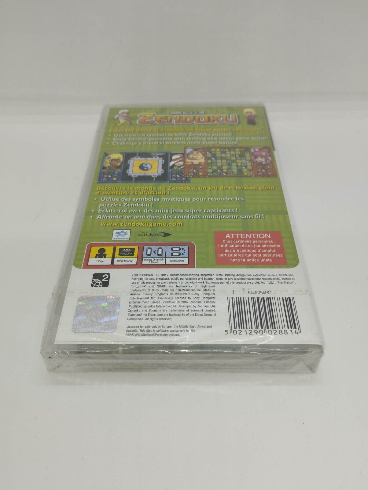 Sony Psp Zendoku New Game PLAYSTATION Portable Sudoku Battle